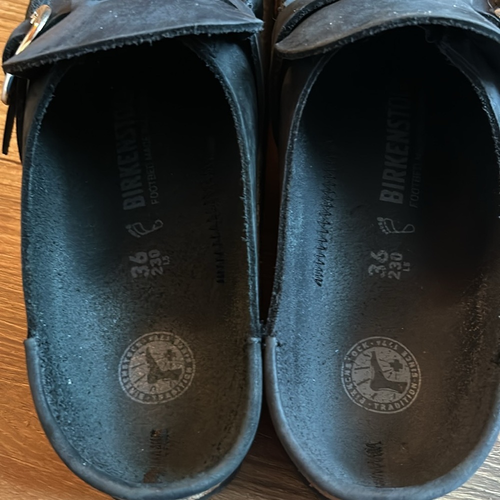 Birkenstock Buckley Black Leather Clogs. Size 36. - Picture 6 of 6